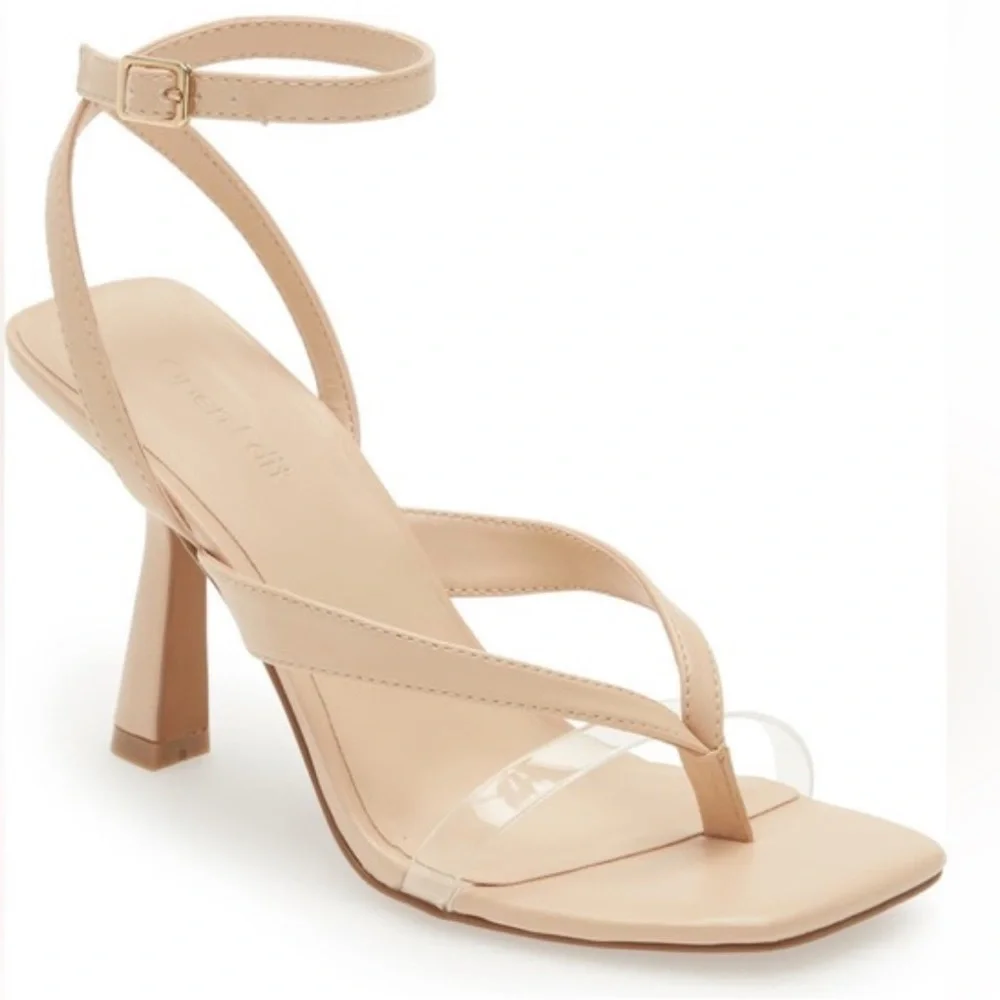 Open Edit Addison Ankle Strap Sandal Nude